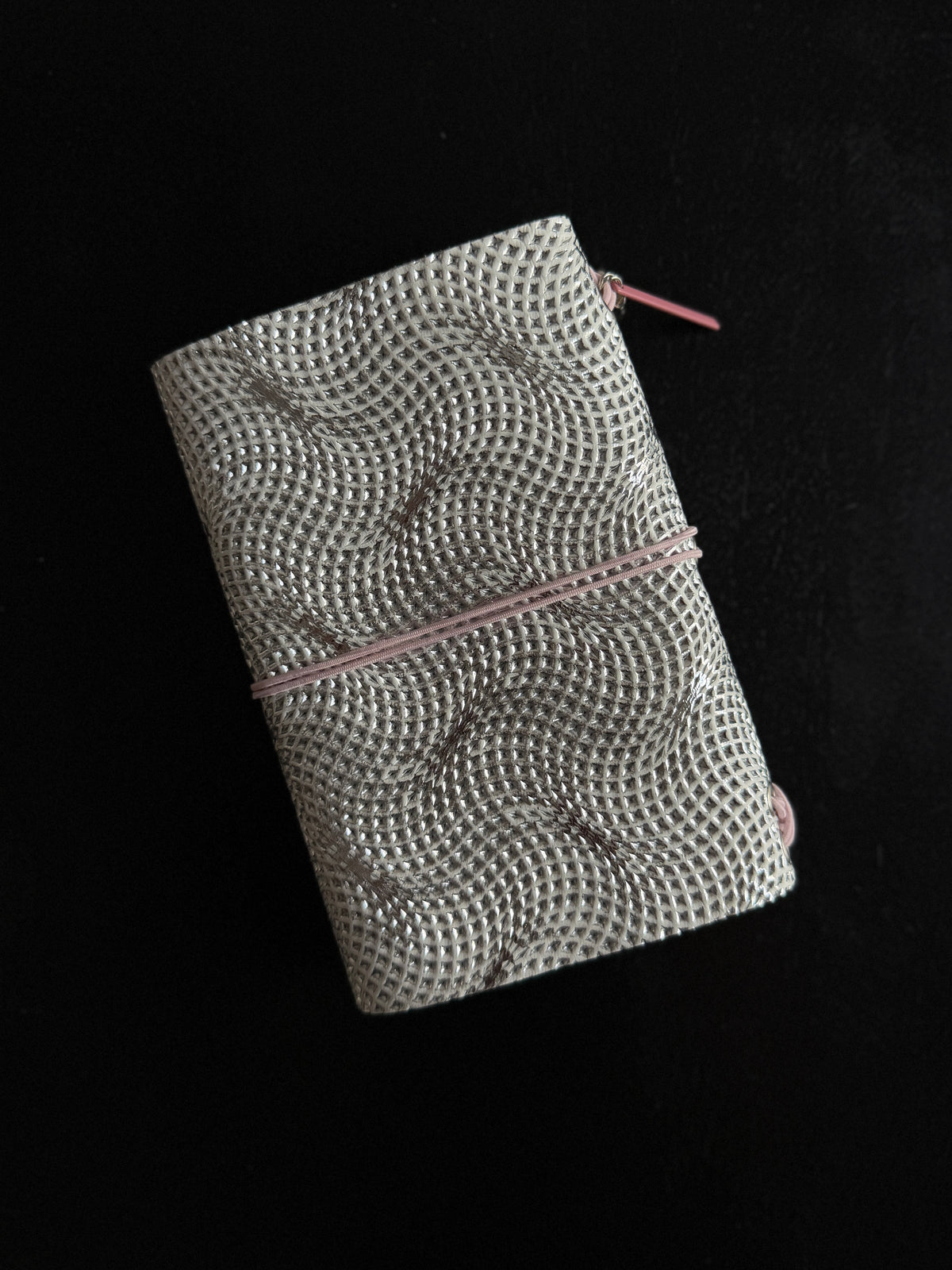 Silver Embossed Leather Journal with Studs | A6