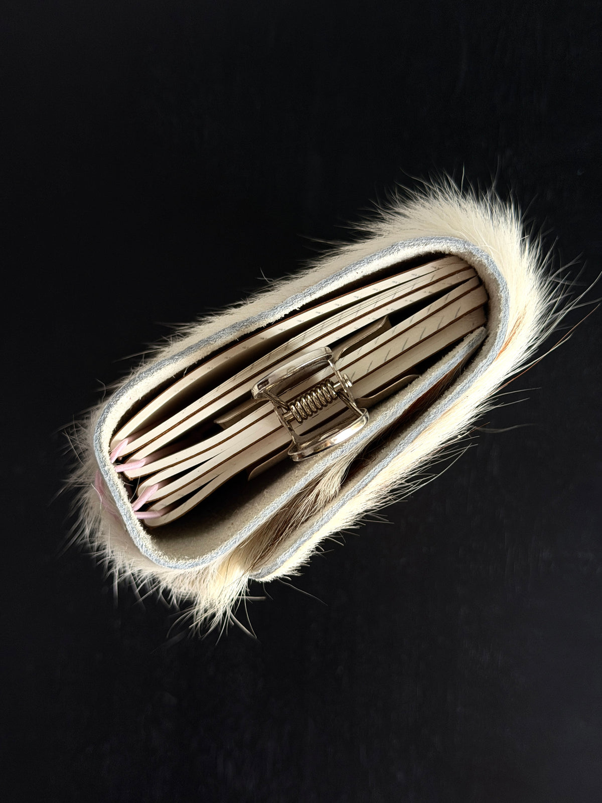 White Cowhide Leather Journal with Heart Charm | A6