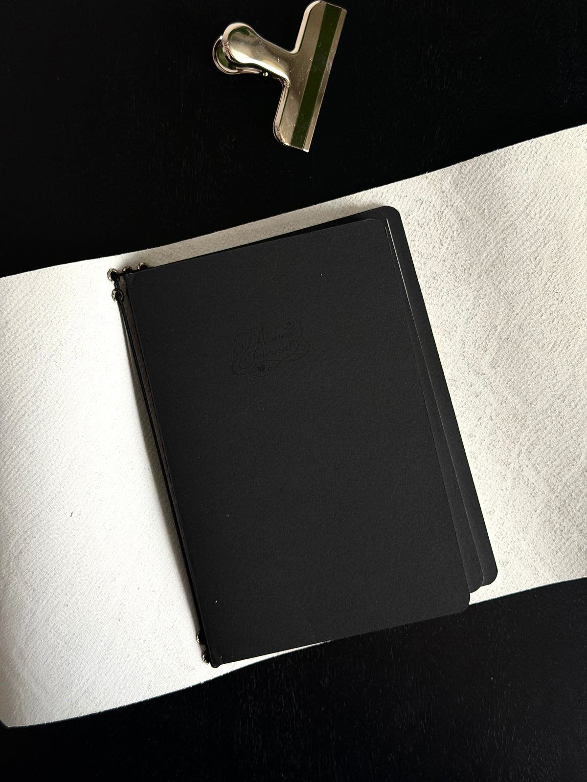 Silver Embossed Leather Journal Leopard Charm | A5