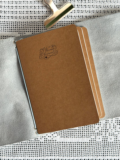 White Cowhide Leather Journal Heart Closure | A5