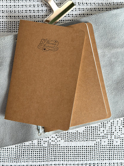 White Cowhide Leather Journal Heart Closure | A5