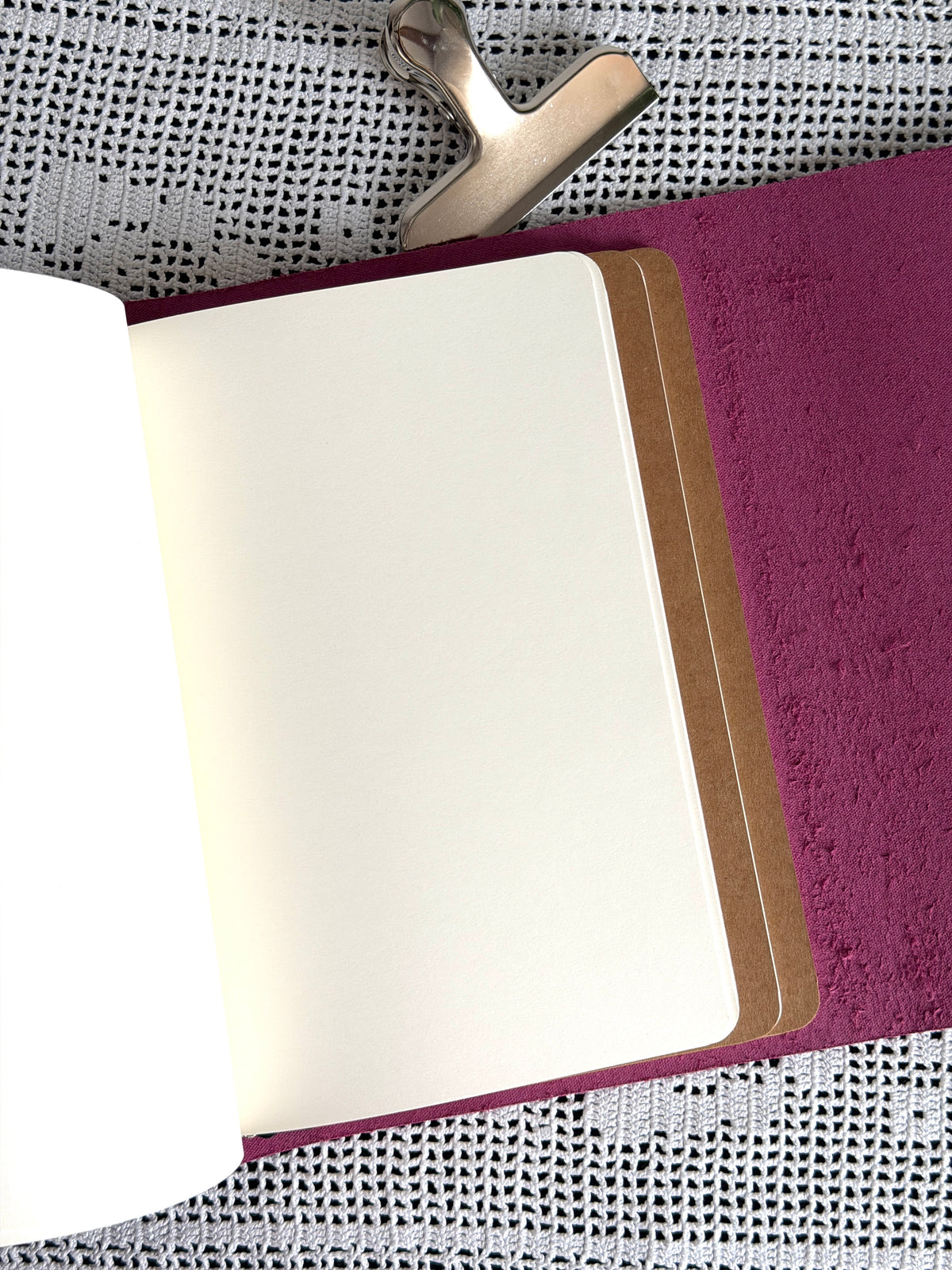 Burgundy Leather Journal with Leopard Charm | A5