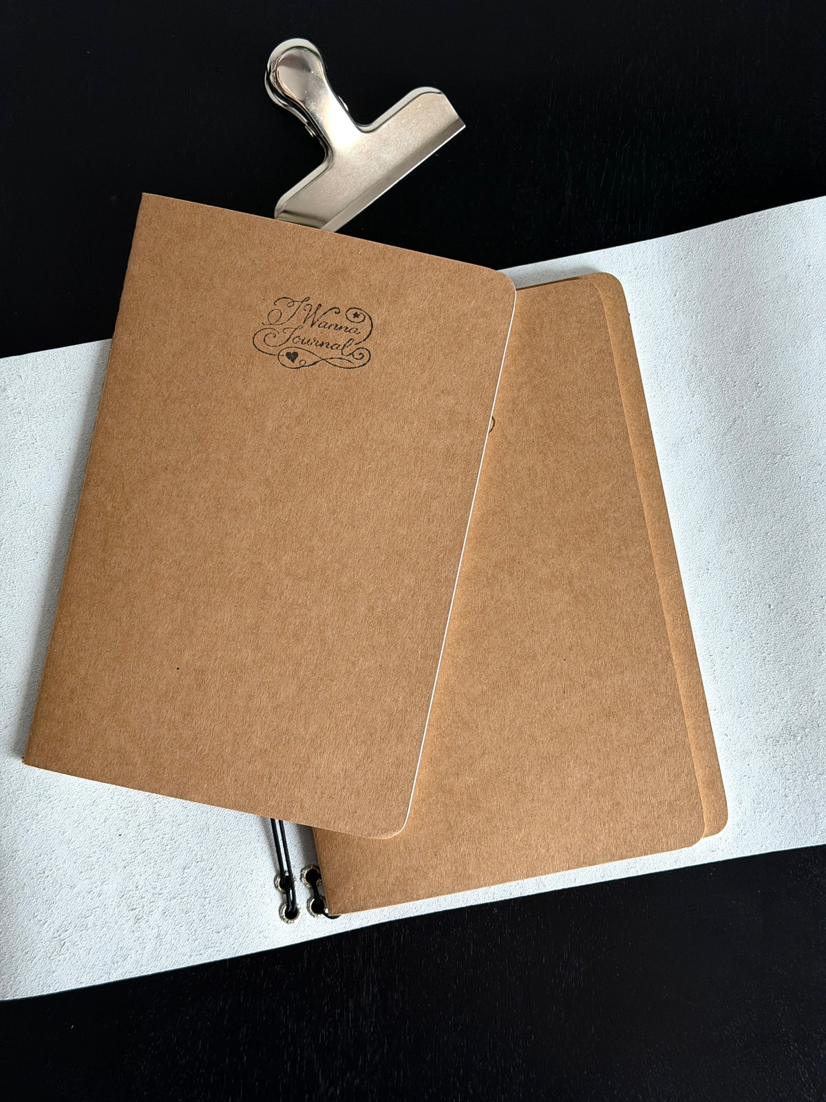 Silver Embossed Leather Journal Beaded Detail | A5