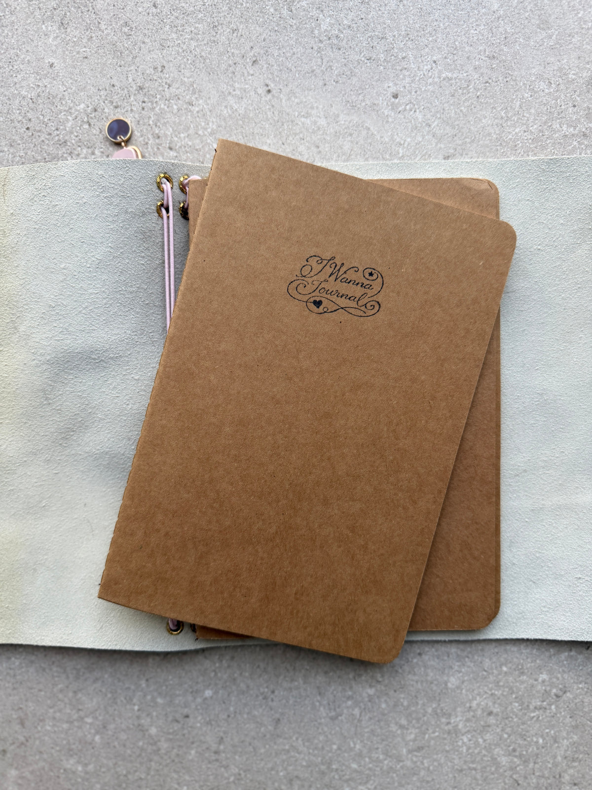 Cowhide Sun Charm Journal | A5