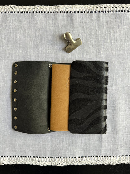 Black Fur Journal Leopard Charm | A6