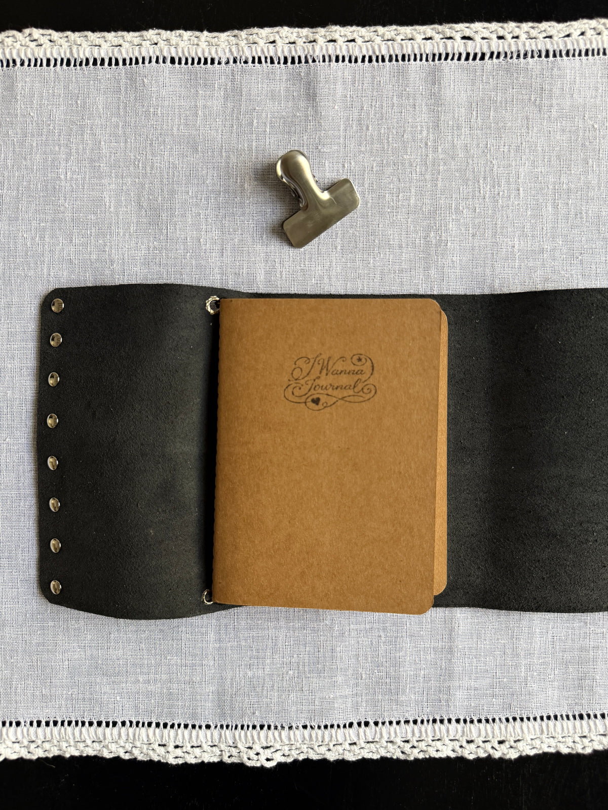 Black Fur Journal Leopard Charm | A6