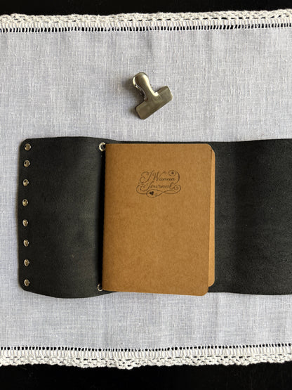 Black Fur Journal Leopard Charm | A6