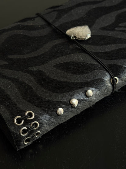 Black Heart Charm Fur Journal | A5