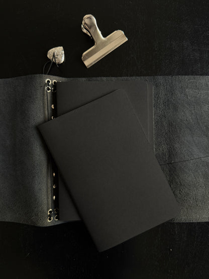 Black Heart Charm Fur Journal | A5