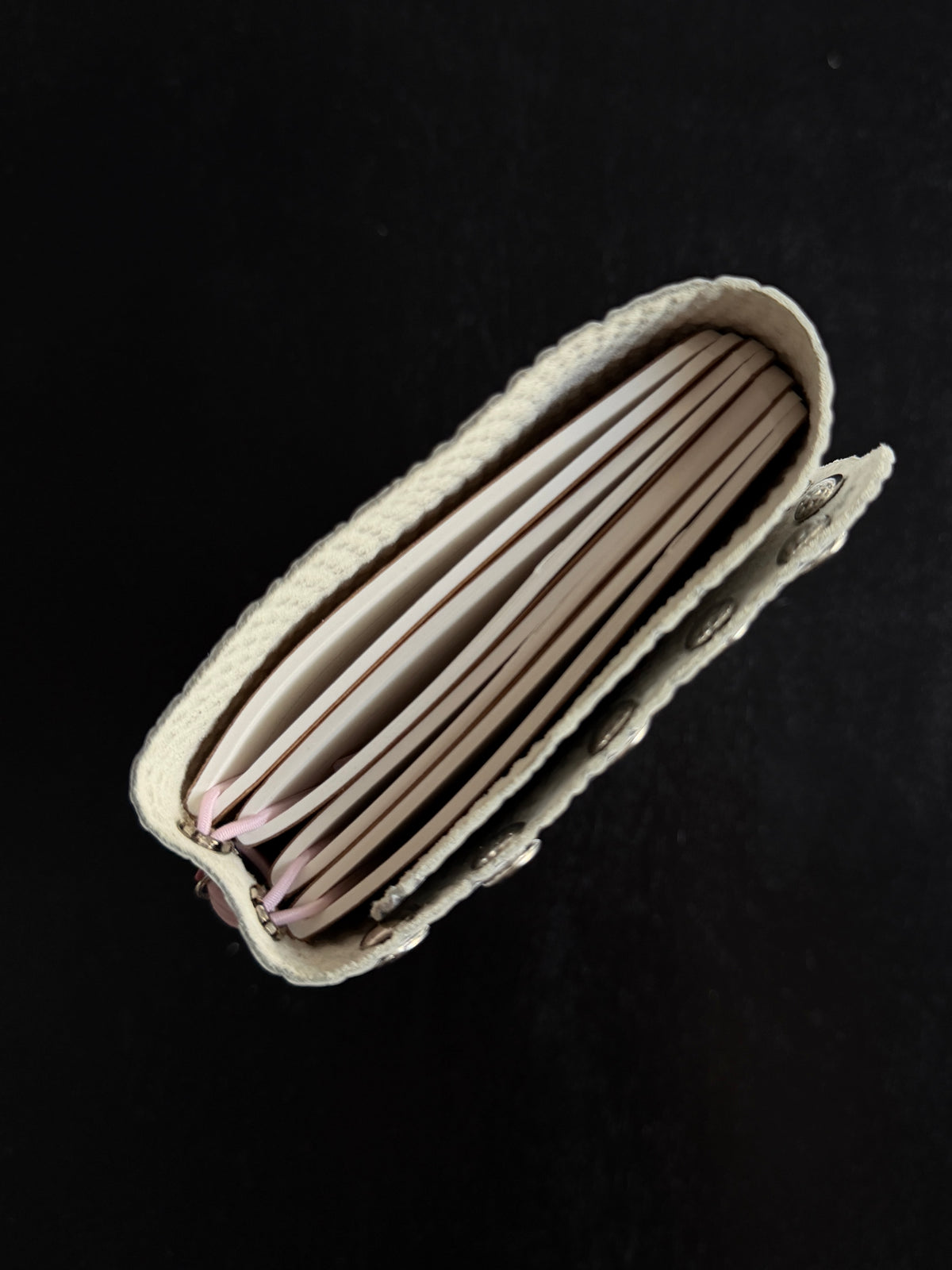 Silver Embossed Leather Journal with Studs | A6