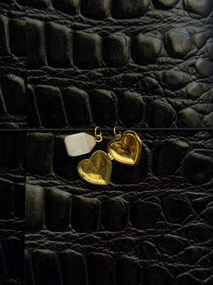 Croc Embossed Heart Charm Journal | A5