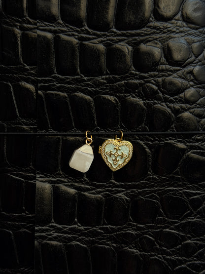 Croc Embossed Heart Charm Journal | A5