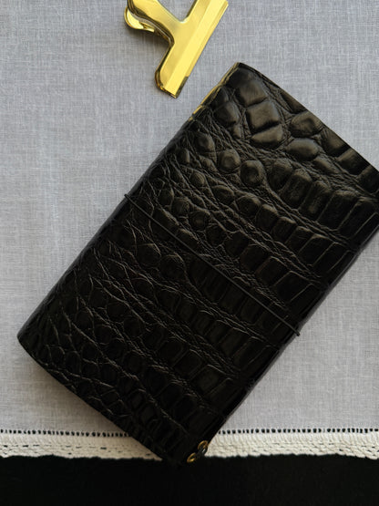 Croc Embossed Heart Charm Journal | A5